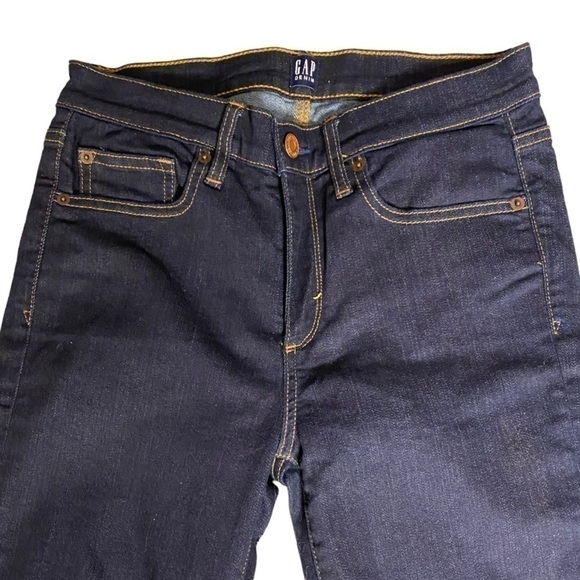 NWOT GAP TRUE SKINNY DARK WASH DENIM JEANS SIZE 28 SHORT - Picture 2 of 8